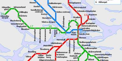 대중 교통 스톡홀름 지도