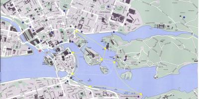 지도 스톡홀름의 센터