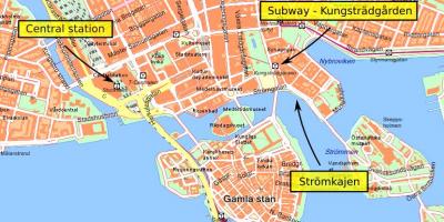 스톡홀름 중앙 지도