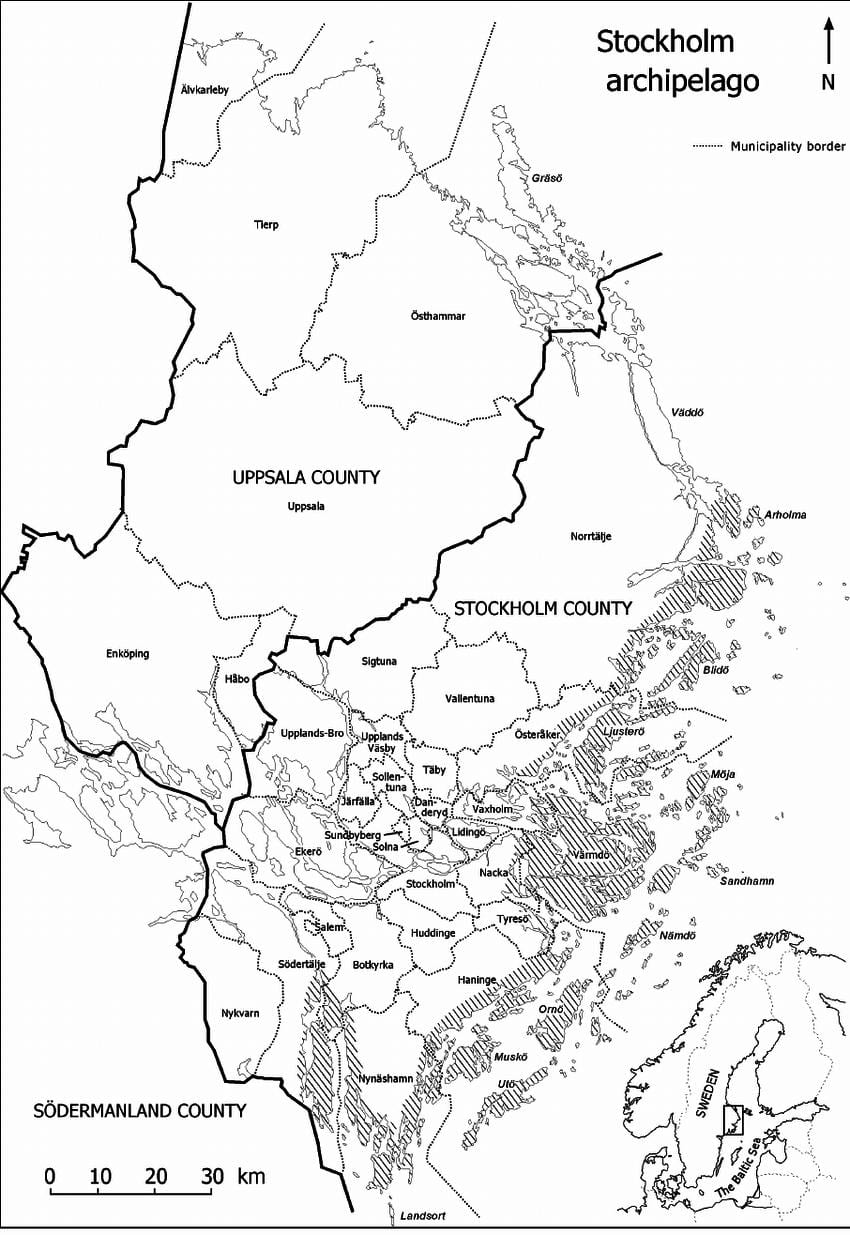 지도의 스톡홀름 군도