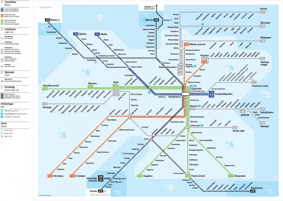 스톡홀름 중앙 기차역 지도