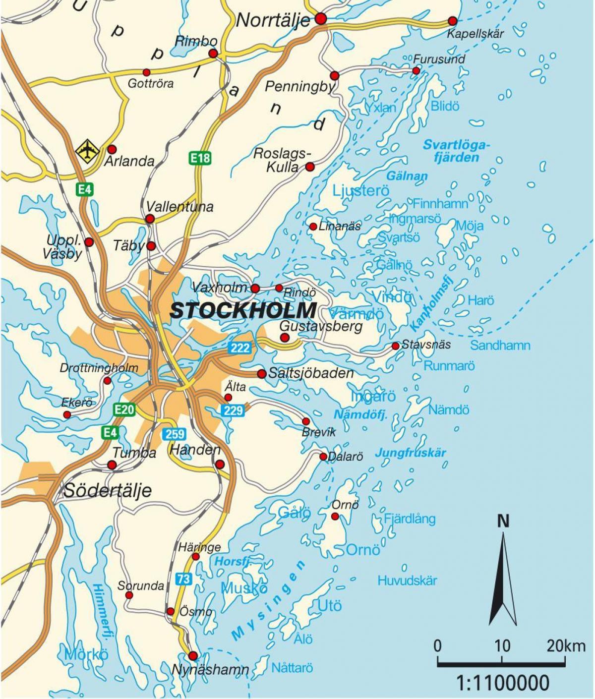 스톡홀름에서 지도