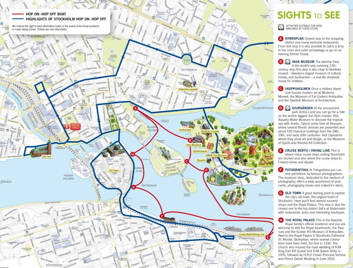 지도 스톡홀름의 포트