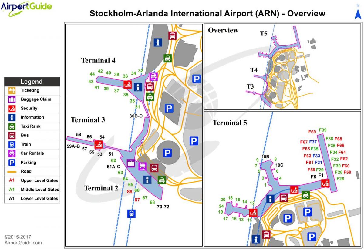 스톡홀름 알란다 공항 지도