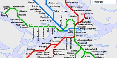 스톡홀름 t bahn 지도
